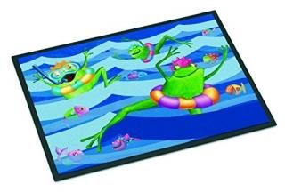 Caroline's Treasures APH0089JMAT Frogs Swimming Indoor or Outdoor Mat 24x36 24H 