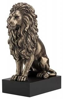Veronese Design 8.86 Inch tall Lion Sitting On Plith Sculpture Collectible Figur