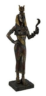 Resin StatuesץȽHathor Holding a Cobra Statue 4?X 11?X 2.5֥饦ǥ# wu76710