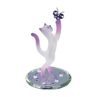 Glass Baron Princess Cat with Butterfly Figurine
