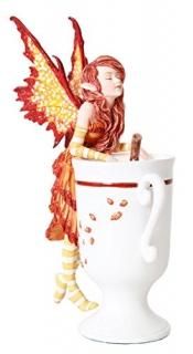 6.25 Inch Cider Fairy with Mug and Cinnamon Stick Statue Figurine