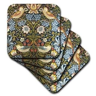 set-of-8-Soft - 3dRose cst_219390_2 William Morris Strawberry Thief Pattern Soft