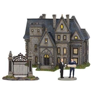 Department 56 6002318 DC Comics Village Batman Wayne Manor Bruce and Alfred Lit 