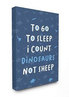 The Kids Room by Stupell to Go to Sleep I Count Dinosaurs Not Sheep Blue ݥե