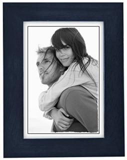 5x7 Blue - 5x7 Picture Frame LINEAR - Blue Wood