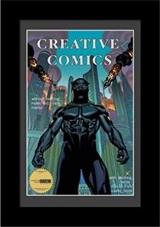 1 Black Frame W/Black Mat - CreativePF 8x12bk-b Collectors Art Comic Book Frame 