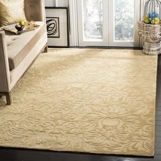 Safavieh Total Performance Collection TLP714C Hand-Hooked Damask Area Rug 3' x 5