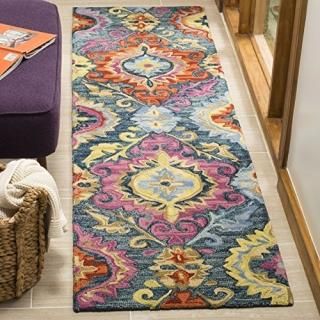 Safavieh Suzani Collection SZN376A Hand-Hooked Boho Premium Wool Runner 2'3 x 8'