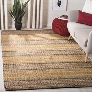 Safavieh Natural Fiber Collection NF202B Handmade Stripe Premium Jute Area Rug 3