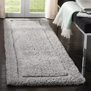 Safavieh Glamour Shag Collection GLS101F Handmade Solid 1.5-inch Thick Runner 2'