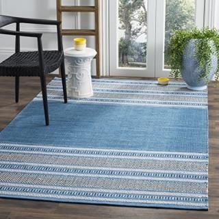 Safavieh Montauk Collection MTK214A Handmade Flatweave Stripe Cotton Area Rug 3'