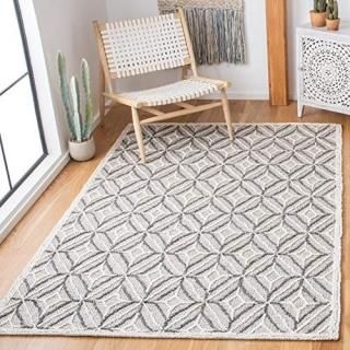 Safavieh Trace Collection TRC212F Handmade Premium Wool Area Rug 3' x 5' Grey / 