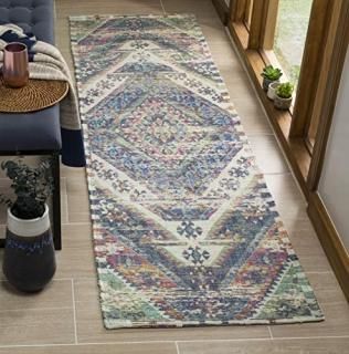 Safavieh Saffron Collection SFN558A Handmade Boho Chic Distressed Cotton Runner 