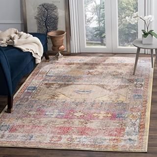 Safavieh Bristol Collection BTL358M Boho Distressed Area Rug 3' x 5' Multi