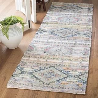 Safavieh Saffron Collection SFN567A Handmade Boho Chic Distressed Cotton Runner 