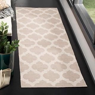 Safavieh Montauk Collection MTK723A Handmade Trellis Cotton Runner 2'3 x 7'  Gre