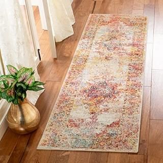 Safavieh Crystal Collection CRS508V Boho Chic Oriental Medallion Distressed Non-