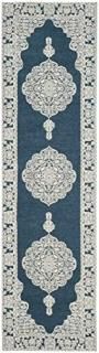 Safavieh Marbella Collection MRB615D Handmade Chenille Runner 2'3 x 6'  Dark Blu