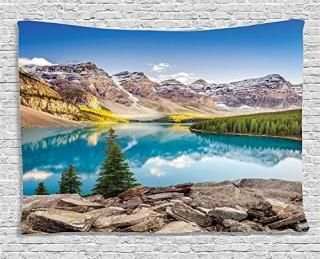 Ambesonne ʥڥȥ꡼ Ť夯ФȻ ȶ ̴Υ饤եץ 磻ɳݤ  ӥ󥰥롼  80 x 60