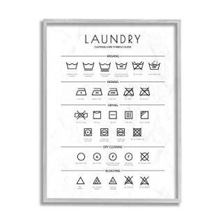 Stupell Industries Laundry Cleaning Symbols Minimal Design by Martina Pavlova Gr