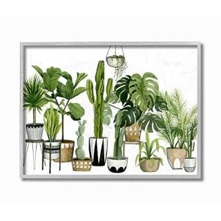 Stupell Industries Boho Plant Scene with Cacti and Succulents in Geometric Pots 