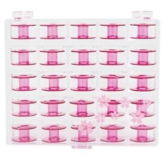 Janome Sewing Machine Cherry Blossom Pink Bobbins 25 ct by Janome