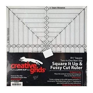 Creative Grids Quilting Ruler 8-1/2in Square It Up or Fussy Cut Square by Creati