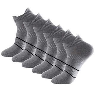 Men's 6-Pack Light Grey Anti Sweat Odor Free Quick Dry Athletic Low Cut Running 