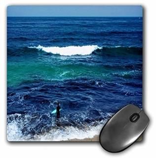 3dRose Surfer In The Hawaiian Waves - Mouse Pad 8 by 8 inches mp_210878_1 