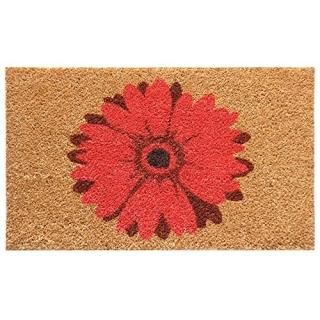 Rubber-Cal 10-102-018 Red Daisy Doormat 18 x 30