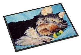 Caroline's Treasures AMB1075MAT Naptime Yorkie Yorkshire Terrier Indoor or Outdo
