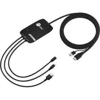 SIIG 3X1 HDMIåȥС/ץ쥼ơ󥹥å㡼 - 4K @60Hz ޥեޥå USB-CMini DPHDMI 