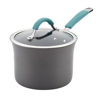 Rachael Rayr Cucina Hard Porcelain Enamel Nonstick Covered Saucepan 2.8l Agave B