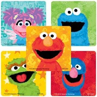 Sesame Street Chalk Stickers - Prizes and Giveaways - 100 Per Pack