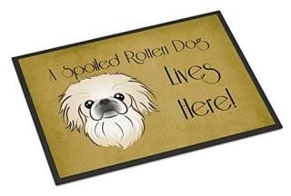 Caroline's Treasures BB1469JMAT Pekingese Spoiled Dog Lives Here Indoor or Outdo