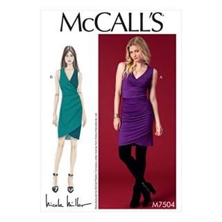 Mccall's Patterns Close Fitted Misses Dresses with Back Zipper Multi-Colour Size
