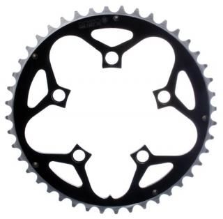 Origin8 Alloy Ramped Chainrings 130mm x 46t Black/Silver 141