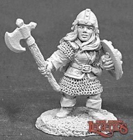 Ametrine Earthlyte - Female Fighter w/Axe & Shield