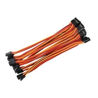 OliYin 20pcs 5.90inch 15cm 150mm Male to Male Lead Plug Servo Extension Wire Cab