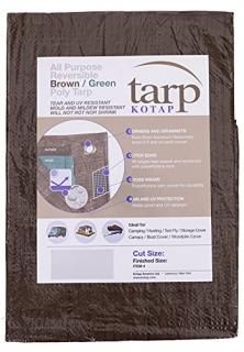 Reversible Brown/Green - Kotap 6.1m x 6.1m Reversible Brown/Green Poly Tarp Item