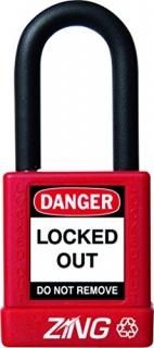 ZING 7031 RecycLock Safety Padlock Keyed Alike 1-1/2 Shackle 1-3/4 Body Red by Z