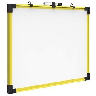 Quartet Industrial Magnetic Whiteboard 60cm x 46cm Yellow Frame 724120