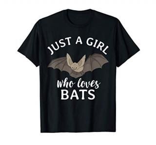 Just A Girl Who Loves Bats Gift for Girls Women Cute Bat T-Shirt