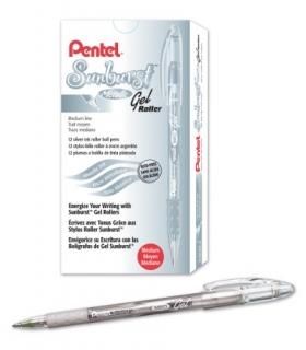 Pentel Sunburst Silver Metallic Pen