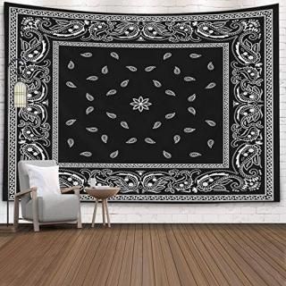 Pamime Tapestry Wall HangingHome Decor Tapestry Black Bana Pattern Dorm Room Bed
