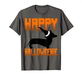 Funny Halloween Dachshund Shirt Dog Scary Wiener Pet Costume T-Shirt