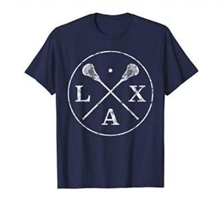 Lacrosse Sticks Emblem tshirt I Tee for LAX Players and Fans