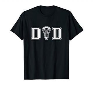 Lacrosse tshirt for Dad with LAX Stick Head Gift