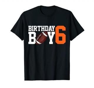 6th Birthday Football Gift T-Shirt