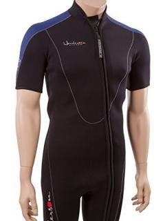Henderson Thermoprene Men's 3mm Shorty Wetsuit Springsuit Front Zip Black/Blue X